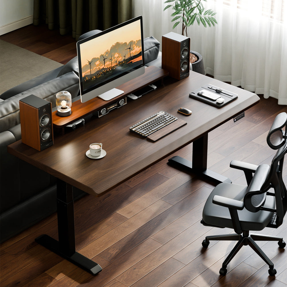 47" Solid Rubberwood Electric Standing Desk