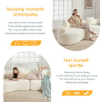 110" Curved Boneless Sectional Sofa 4-Seat