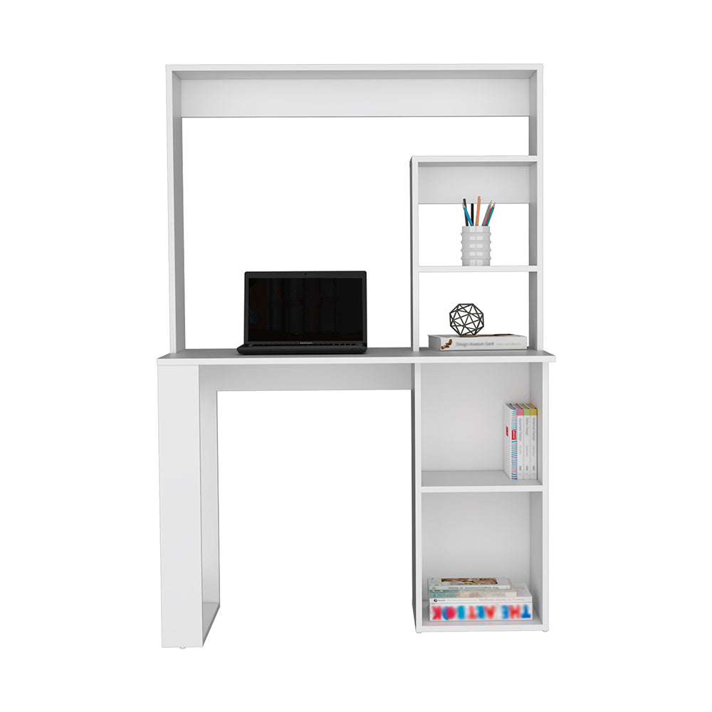 38.8" Modern Computer Desk with Hutch & Multiple