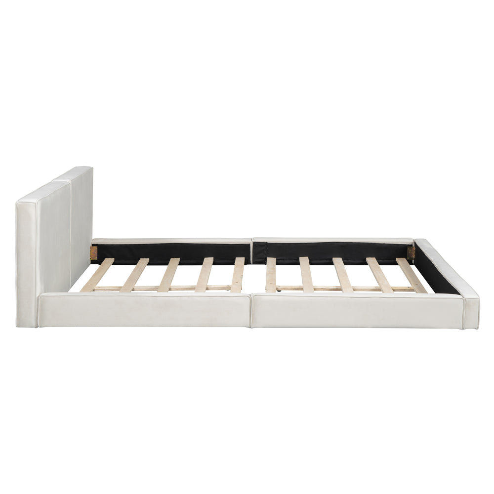 Velvet Upholstered Platform Bed