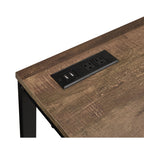 47" Modern Writing Desk with Built-In USB Port