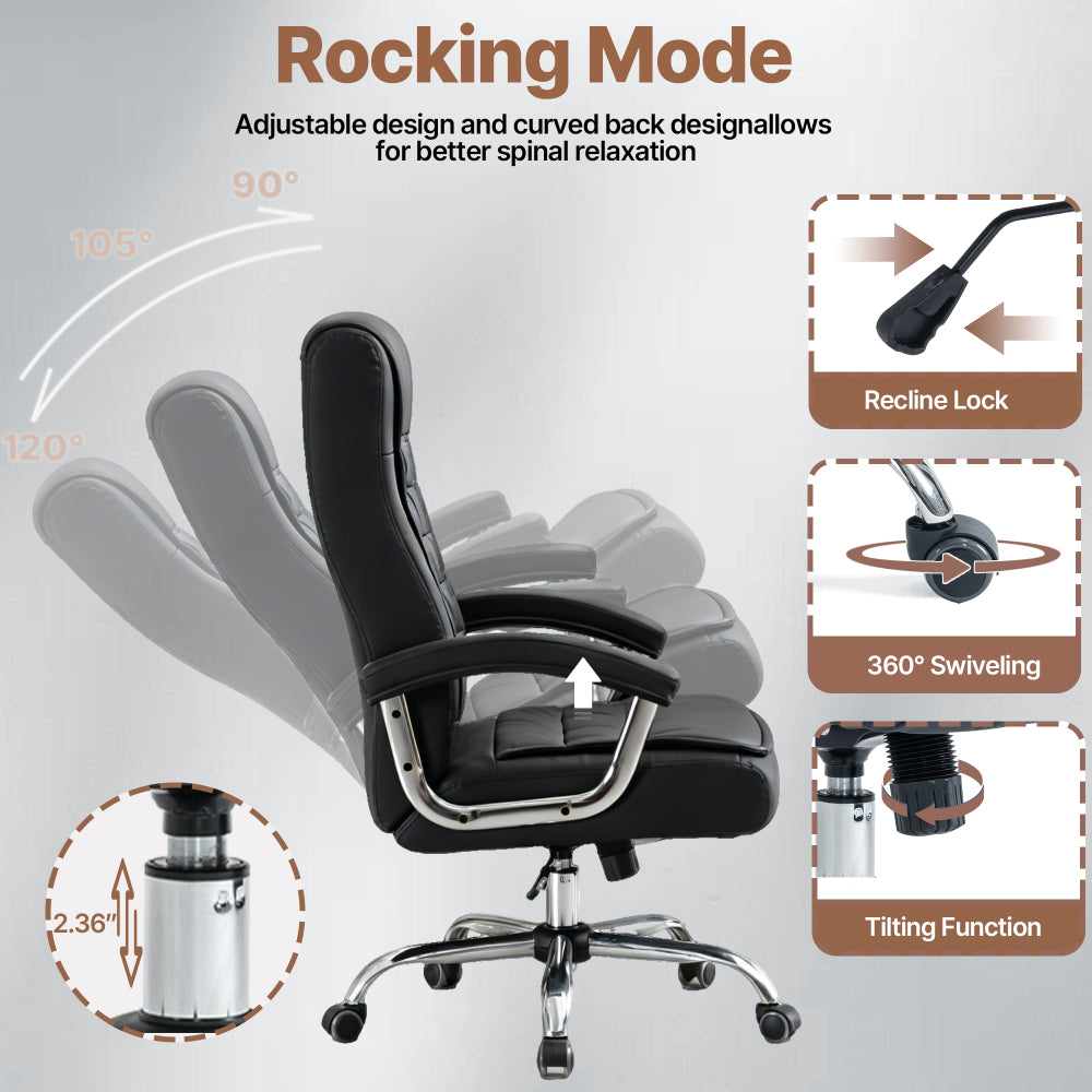 Executive High-Back PU Leather Office Chair
