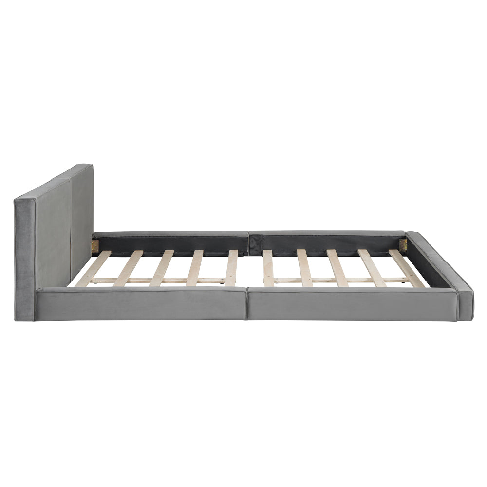 Velvet Upholstered Platform Bed