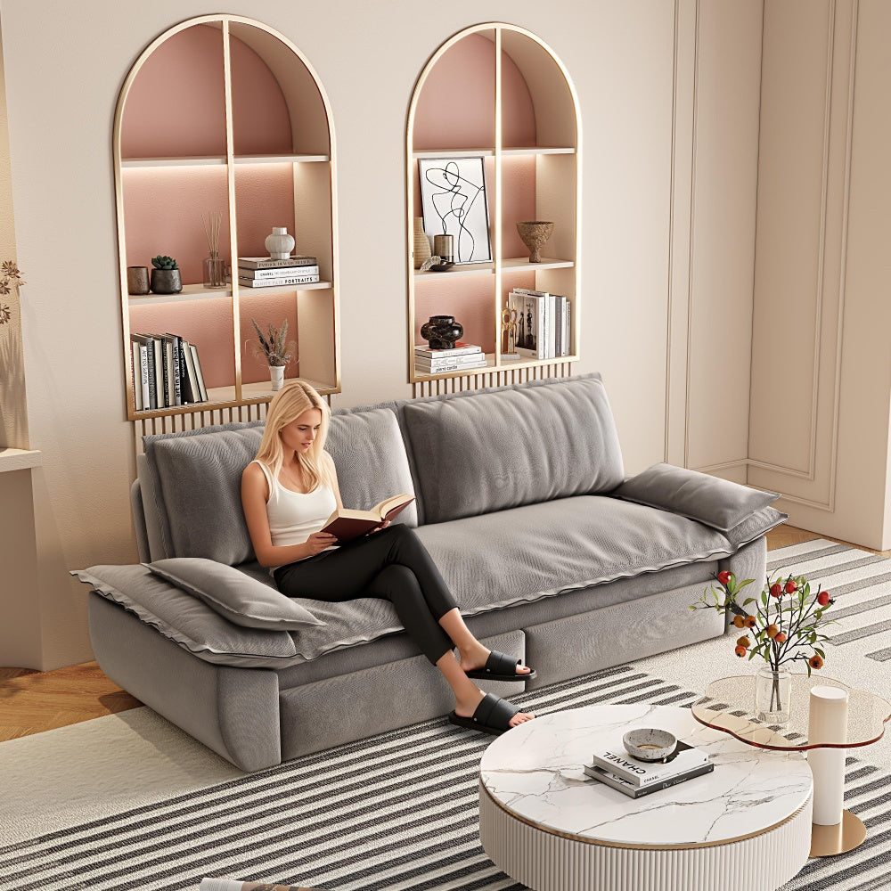 73.2" Queen Pull-Out Sofa Bed