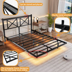 Floating Metal Platform Bed