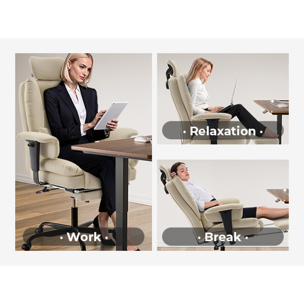 Ergonomic High-Back PU Leather Office Chair