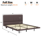 Floating PU Leather Platform Bed