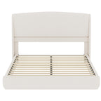 Linen Upholstered Platform Bed