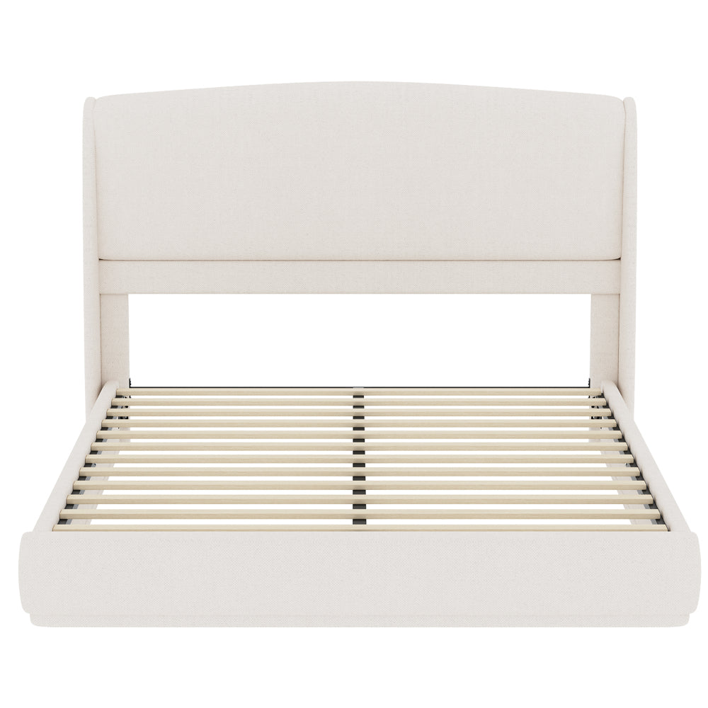 Linen Upholstered Platform Bed