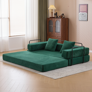 Dark Green Corduroy 3 Seat