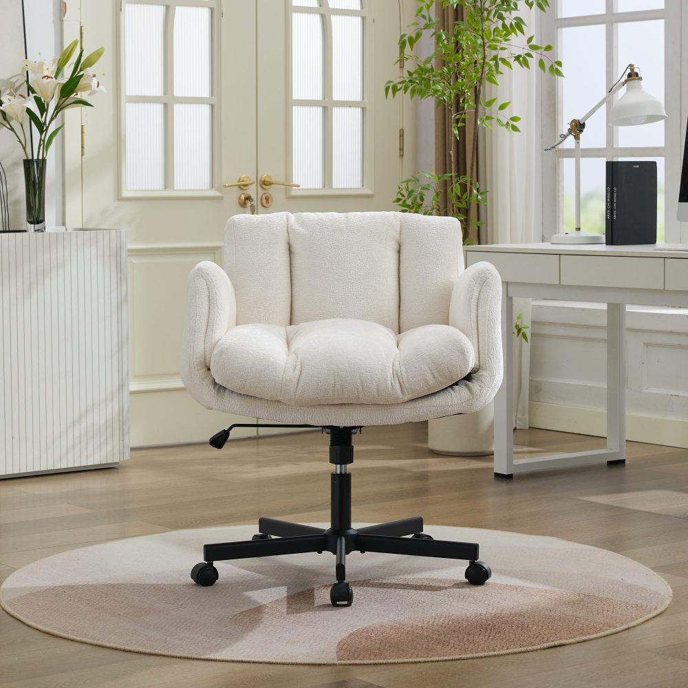 Modern Chenille Swivel Office Chair