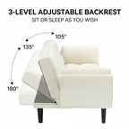 74" 2-Seat Convertible Sofa Bed