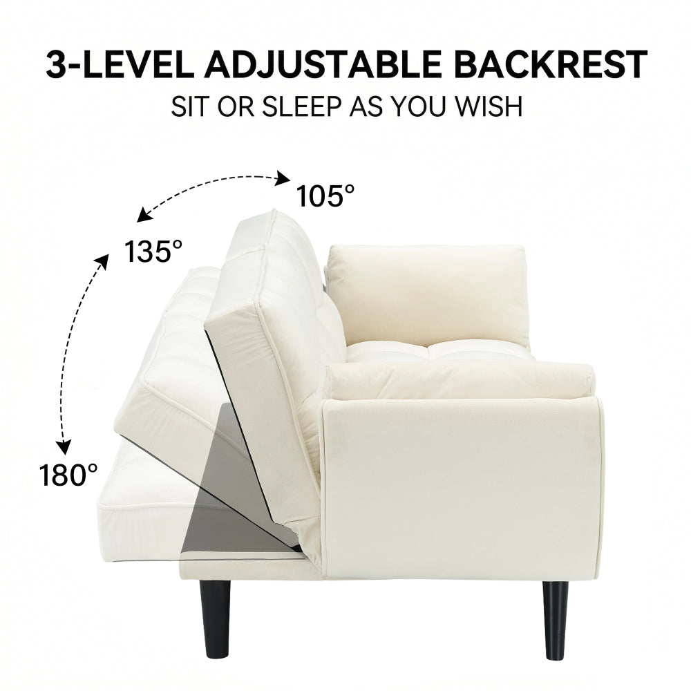 74" 2-Seat Convertible Sofa Bed