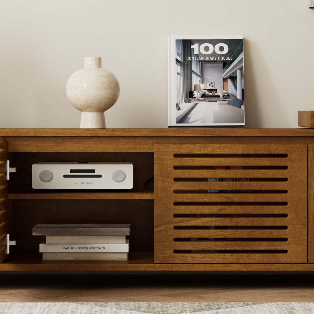 63" Mid-Century Modern Extendable TV Stand