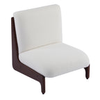 Scott Living Moda Accent Chair White with Walnut