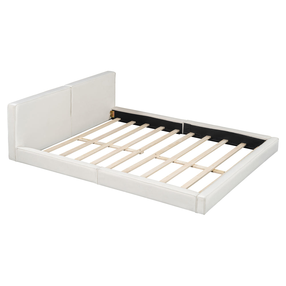 Velvet Upholstered Platform Bed