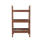 Walnut Color Oak Storage Bench