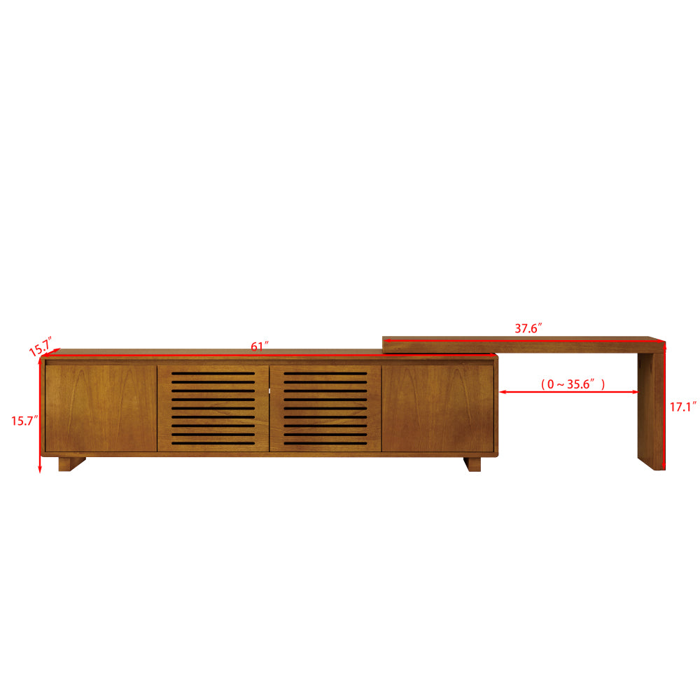 63" Mid-Century Modern Extendable TV Stand