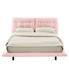 PU Leather Floating Platform Bed