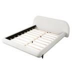 Boucle Upholstered Platform Bed
