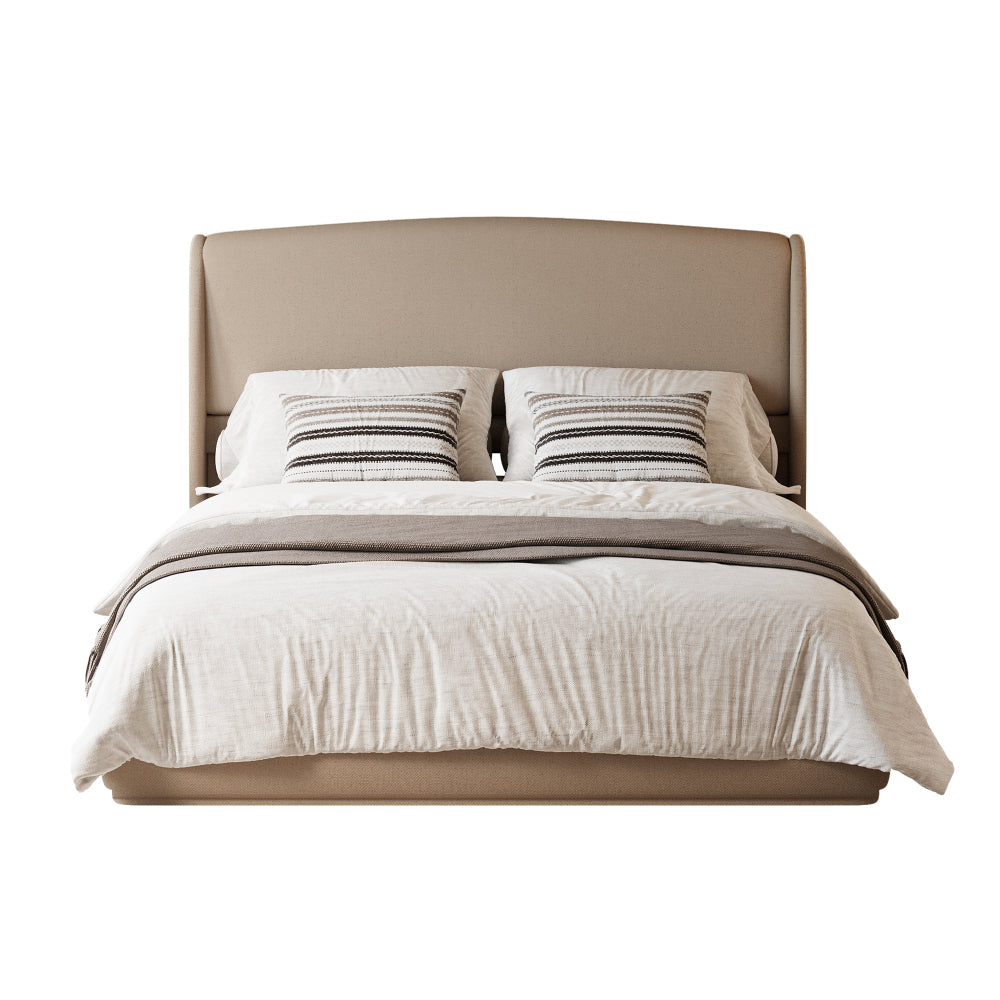Linen Upholstered Platform Bed
