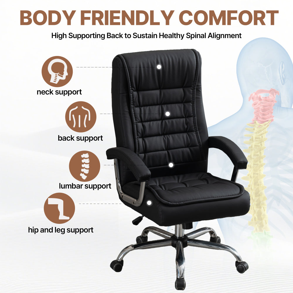 Executive High-Back PU Leather Office Chair