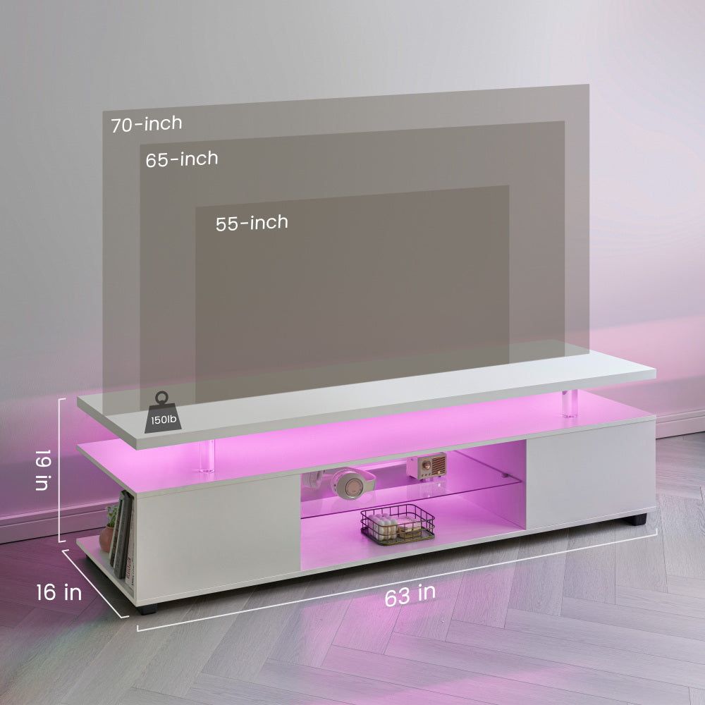 TV Stand for 60 Inch TV LED Gaming Entertainment