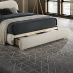 Boucle Upholstered Platform Bed