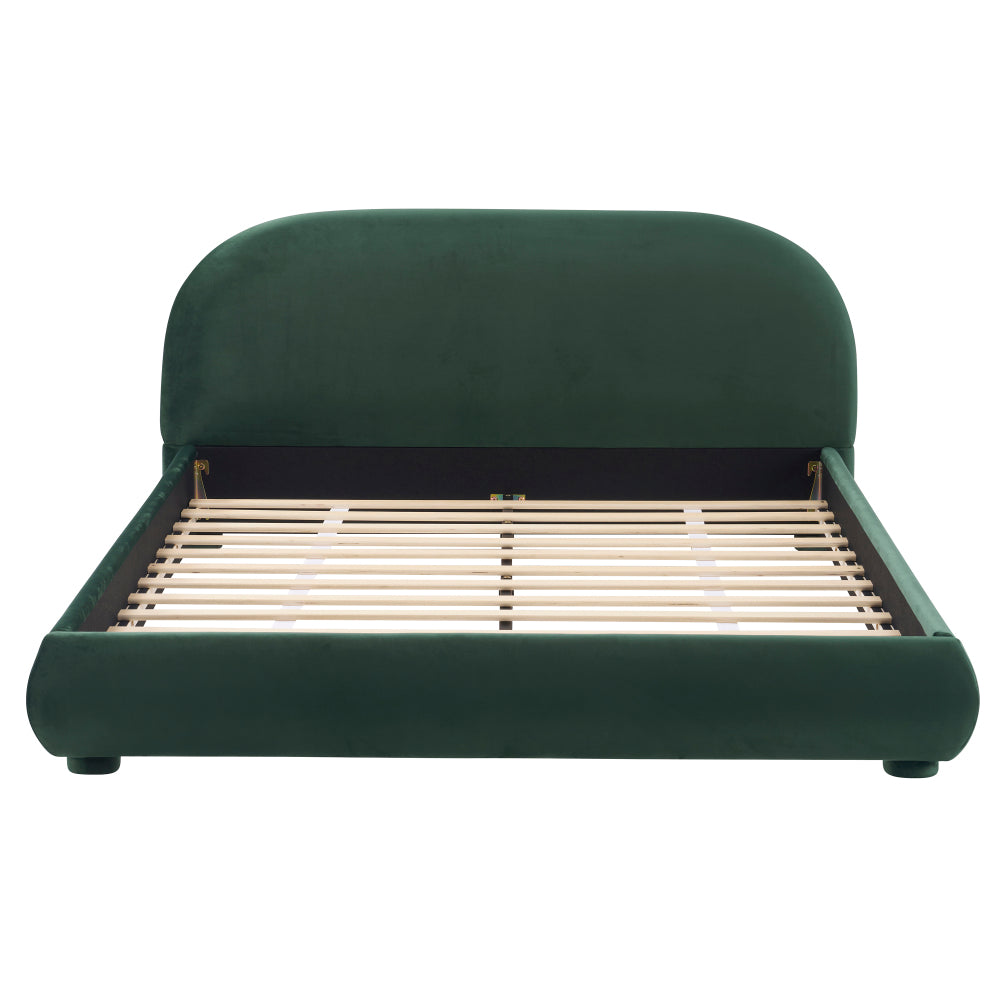 Boucle Upholstered Platform Bed
