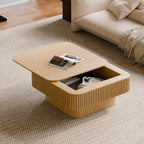 31.5'' Square Coffee Table with Storage Solid