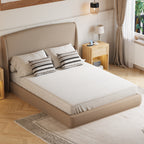 Linen Upholstered Platform Bed
