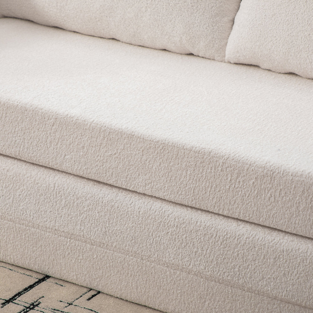 71" 2-in-1 Pull Out Foldable Loveseat Sofa Bed