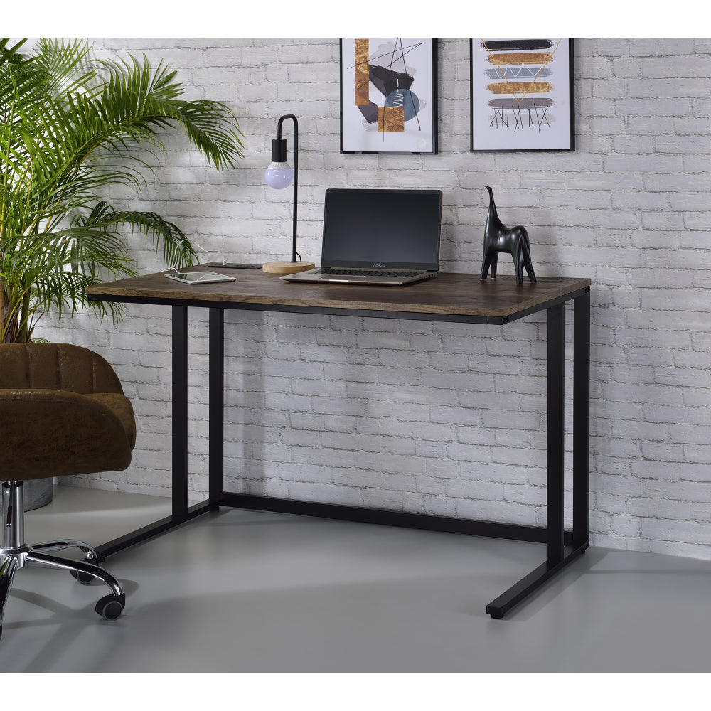 47" Modern Writing Desk with Built-In USB Port