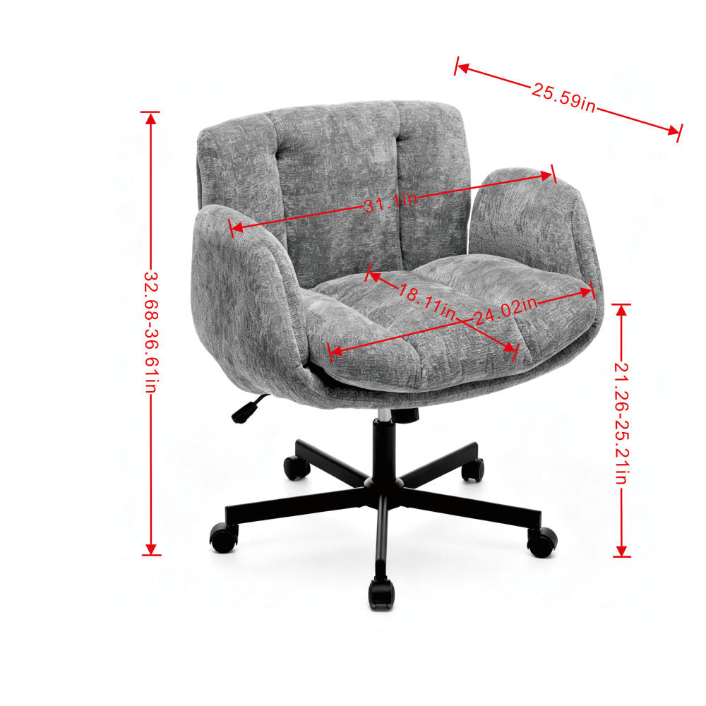 Modern Chenille Swivel Office Chair