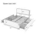Upholstered Platform Bed with 4 Storage Drawers