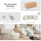 110" Curved Boneless Sectional Sofa 4-Seat