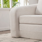 71" 2-in-1 Pull Out Foldable Loveseat Sofa Bed
