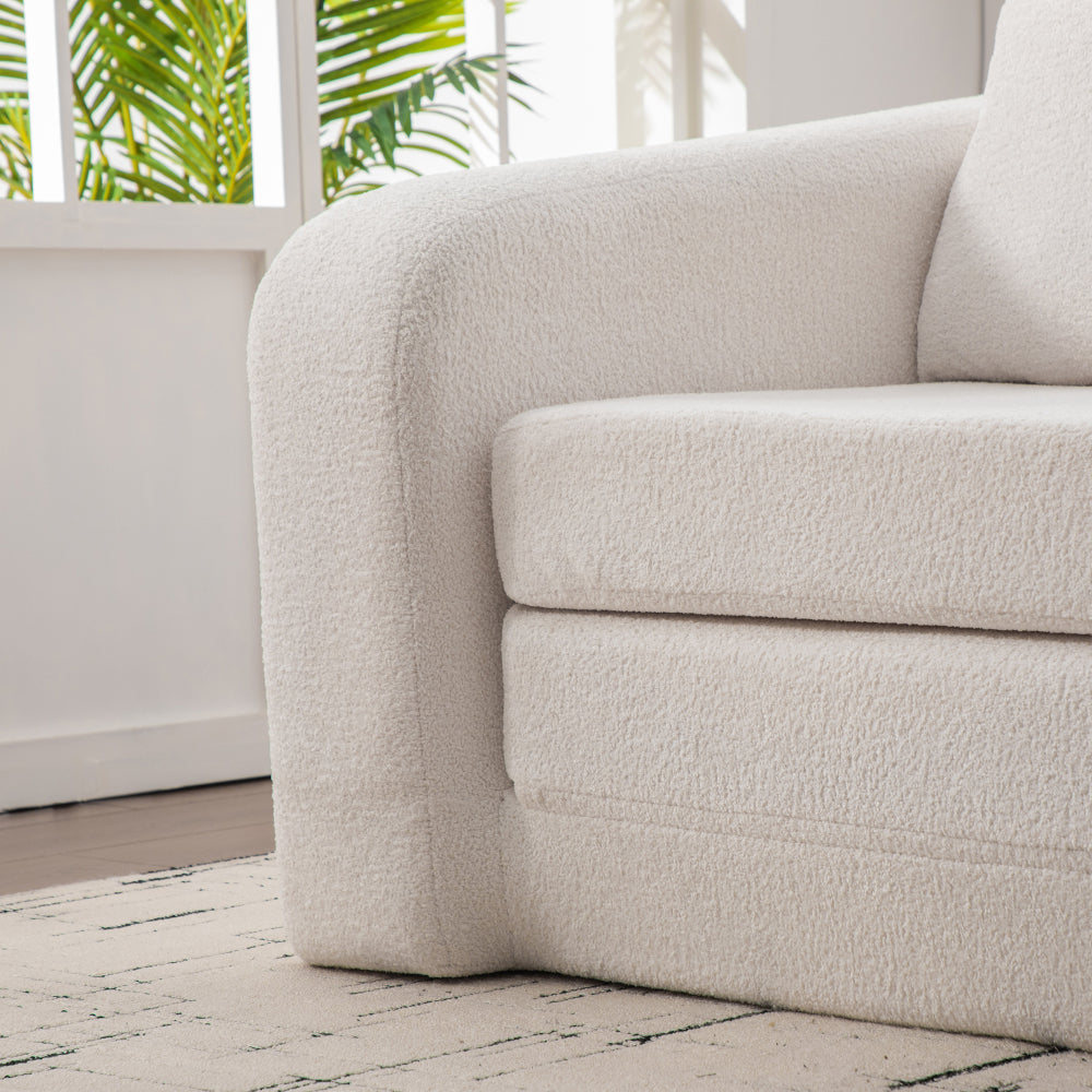 71" 2-in-1 Pull Out Foldable Loveseat Sofa Bed