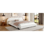 Boucle Upholstered Platform Bed