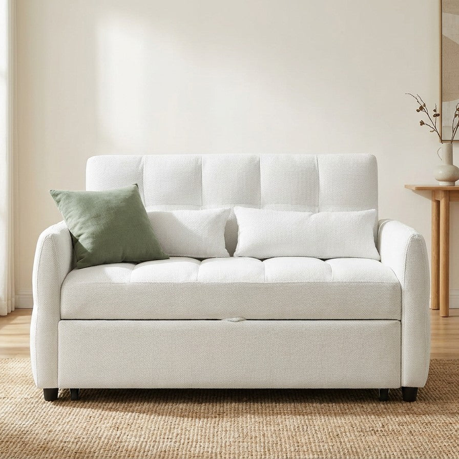 52.8" Loveseat Pull-Out Sleeper Sofa Bed
