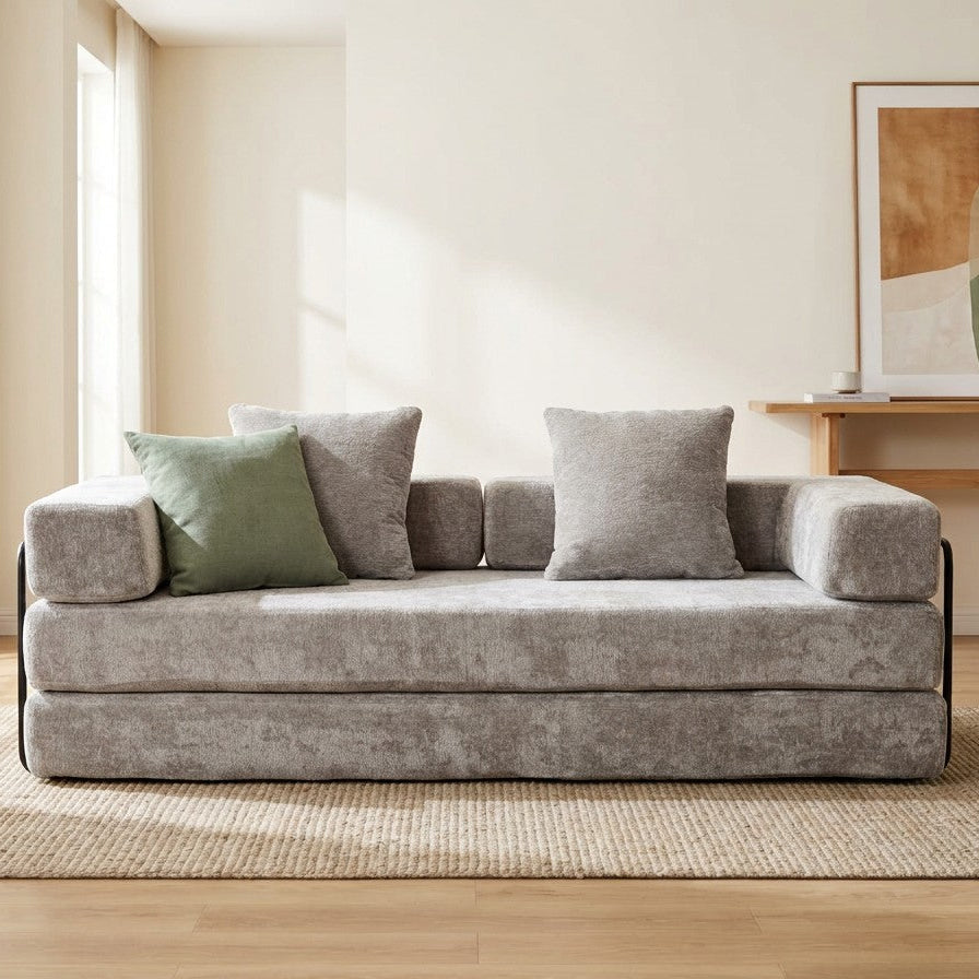 3-Seat Convertible Floor Sofa Bed