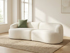 110" Curved Boneless Sectional Sofa 4-Seat