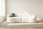 110" Curved Boneless Sectional Sofa 4-Seat