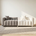 83.46" Modern Bubble Modular 3-Seat Velvet Sofa