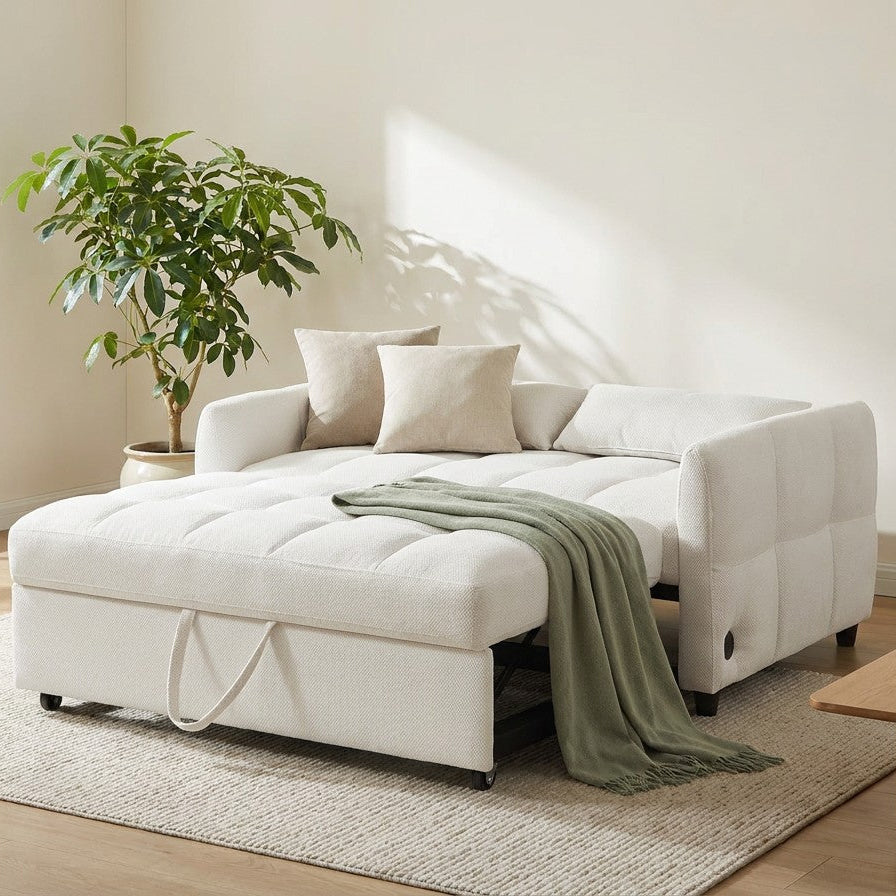52.8" Loveseat Pull-Out Sleeper Sofa Bed