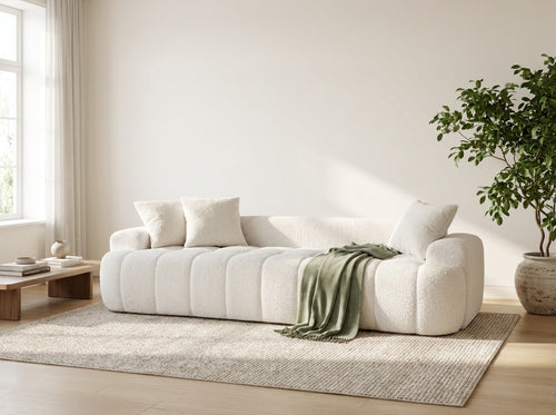 100" Extra Large Curved Front Sofa
