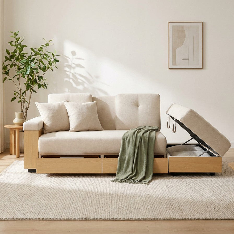 3-Seat Convertible Sleeper Sofa Couch