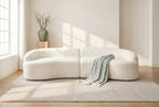 110" Curved Boneless Sectional Sofa 4-Seat