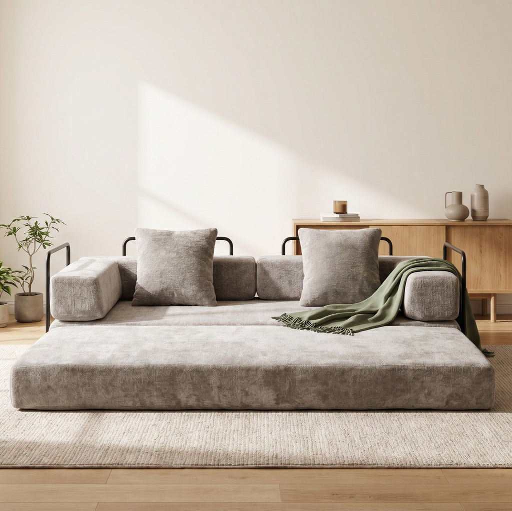 3-Seat Convertible Floor Sofa Bed