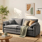 Large Deep-Seat 2-Seat Corduroy Sofa